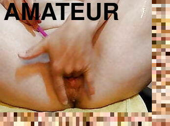 fisting, chatte-pussy, giclée, femme, amateur, milf, maison, doigtage, pute, serrée