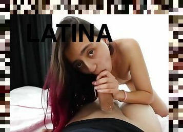 Latina Teen Takes Massive Facial