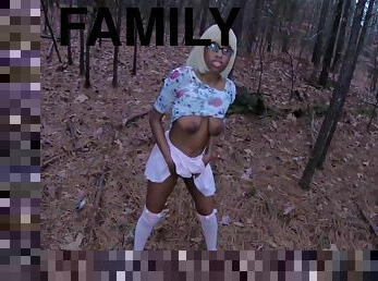 Family Time Cumshotbutt In The Woods Wit My Shy Stepdaughter
