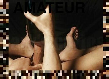 masturbation, amateur, ejaculation-sur-le-corps, énorme-bite, pieds, machines, fétiche, solo, lait