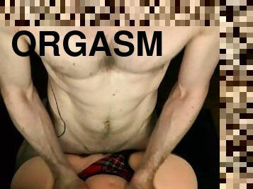 Dave really wants to fuck your pussy! Hot guy has an intense Orgasm & Creampies a Sexdoll in a skirt