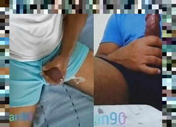 masturbação, orgasmo, amador, tiro-ao-alvo, pénis-grande, adolescente, gay, caseiro, punheta, preto