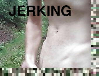 Twink jerk in forest