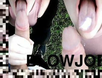 We went retire a Walk and Decided to retire Fast Blowjob in the Bushes Huge Cumshot in Mouth