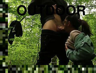 I Get Sucked And Fuck A Pretty Babe In The Forest Outdoor Sex