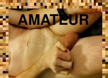 masturbacja, amatorskie, piękne, umięśnione, kutas