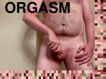 orgasm, amatör, cumshot, gay, knubbig, sprut, ensam, björn