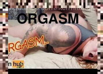 doggy, orgasme, bbw, naturlig, hvit, tattoo