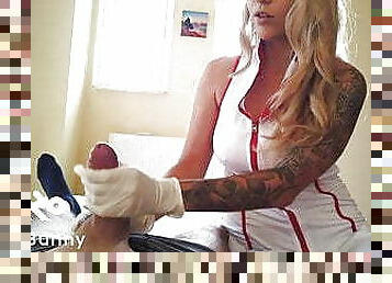 First roleplay of a naughty German Teen Girl Nurse Gymbunny