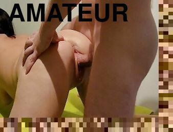 levrette, amateur, ejaculation-sur-le-corps, hardcore, couple, point-de-vue, ejaculation, pute, belle, bout-a-bout