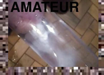 masturbation, amateur, ejaculation-sur-le-corps, jouet, point-de-vue, ejaculation, solo