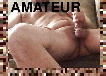 papa, poilue, masturbation, amateur, ejaculation-sur-le-corps, énorme-bite, gay, branlette, secousses, ejaculation