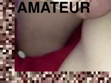 masturbation, amateur, énorme-bite, ejaculation, humide, bite