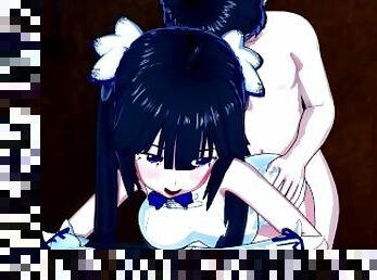 Hestia Danmachi Creampie and Blowjobs in the dining room