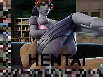 Widowmaker's Anal Session (3d animation hentai with sounds & voice) Overwatch, ass fuck, big dick