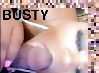 BUSTY EBONY BABE [ MYA STAXXX ] GETS BLOWJOB FACIAL SNAPCHAT PROMO VIDEO