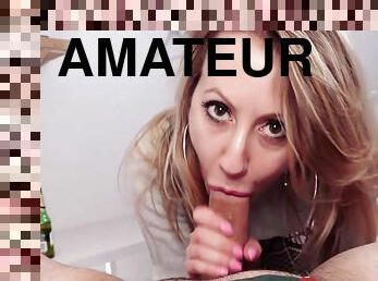 grosse, amateur, ejaculation-sur-le-corps, énorme-bite, fellation-profonde, française, belle-femme-ronde, bas, point-de-vue, blonde