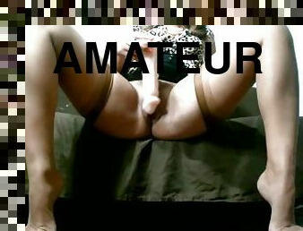 cul, masturbation, orgasme, secrétaire, giclée, amateur, jouet, pieds, bas, ejaculation