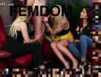 Cfnm Femdom Shares Her Hubby With Cocksucking British