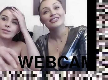 Romanian girls playing on webcam with anal toys