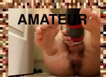 masturbation, amateur, ados, jouet, branlette, pieds, point-de-vue, solo