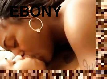 Ebony Lesbians Tongue Sucking Each Other's Pussy