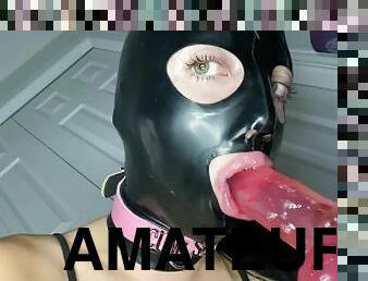 The Perfect Latex Hooded Rubber Deepthroat JOI