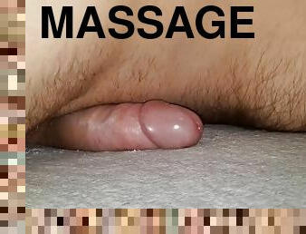 Dry massage ending with a huge dose of sperm
