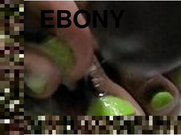 Glittery Green Ebony Toes (Part 1)