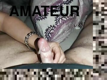 Small Cock gets a long nails handjob and delivers me only a weak cumshot *Sticky cum*