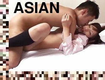 ASIAN TEEN IN UNIFORM RECEIVING HOT CREAMY FACIAL