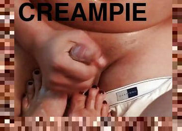 Footjob espetacular, gozada cremosa