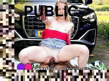 public, fellation, interracial, ados, black, doigtage, voiture, ejaculation, blonde, cognage