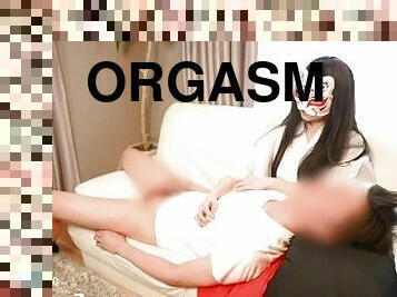 asiatique, masturbation, mamelons, orgasme, amateur, japonais, esclave, femme-habillée-mec-nu, ejaculation, fétiche