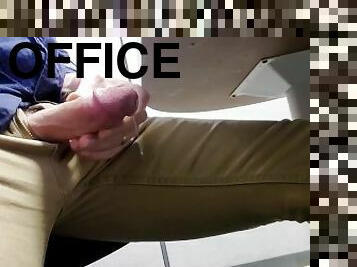 Edging in the office for your precum fetish