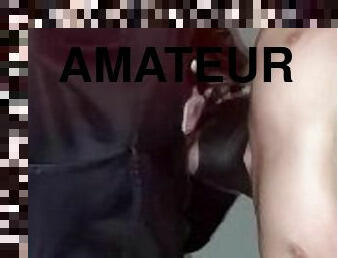 amateur, fellation, énorme-bite, gay, fétiche, bite, masque, sucer