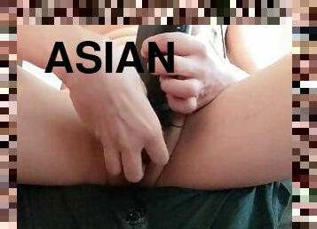 asiatique, masturbation, amateur, ejaculation-sur-le-corps, jouet, gay, solo