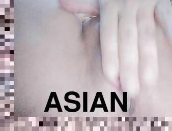 Horny asian creampied