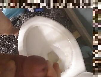 masturbation, amateur, ejaculation-sur-le-corps, toilette, solo