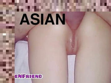 asiatisk, fisse-pussy, amatør, anal, teenager, creampie, lille, lille-tiny, pik