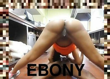 Ebony pussy pounding