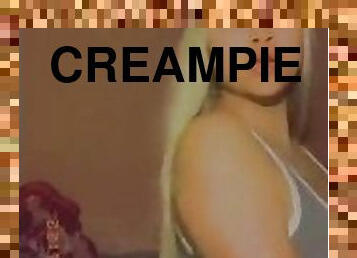 Sexy premium snapchat slut gets creampied on the sidewalk