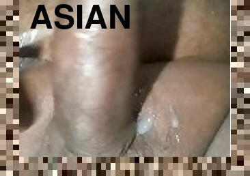 asiatique, masturbation, amateur, mature, solo, rasé, brunette