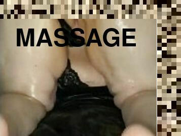 Pussy massage  Oiled butt