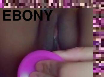 ebony playing with phat pink pussy