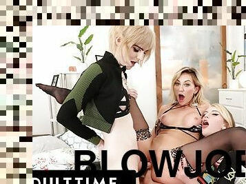 ADULT TIME - Adira Allure SQUIRTED ALL OVER Ella Hollywood and Izzy Wilde's Trans Cocks!