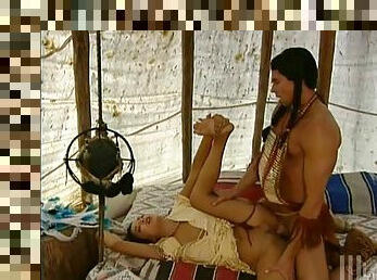 Pleasurable Tatiana gets banged by an Aztec in a tent