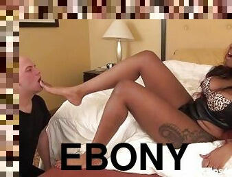 Amazon Ebony Goddess Tierra Ferrari Teaches Foot Slave How To Love Her Size 11s