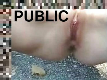 masturbation, public, chatte-pussy, femme, amateur, milf, doigtage, salope, exhibitionniste, parc