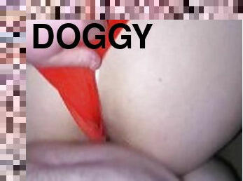 doggy-style, tučné, anál, bbw, bacuľaté, štetka, pov, blondýna